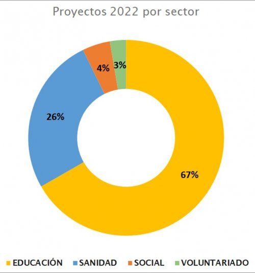 Proyectos 2022 por sector